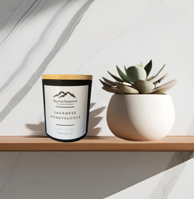 Japanese Honeysuckle - Matte Black Jar