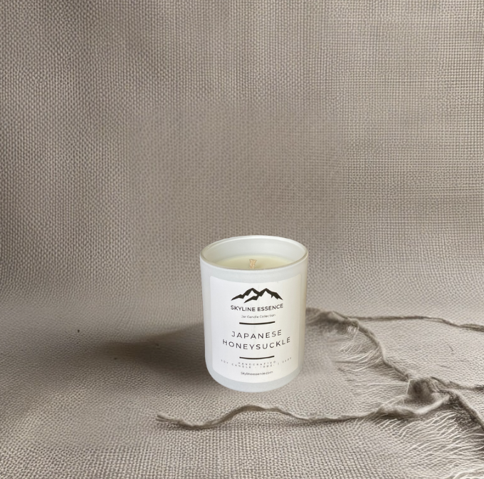 Japanese Honeysuckle - Matte White Jar