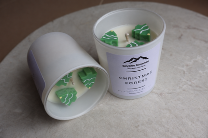 Christmas Forest - Matte White Jar Medium