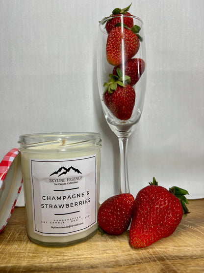 Champagne & Strawberries - Jam Jar