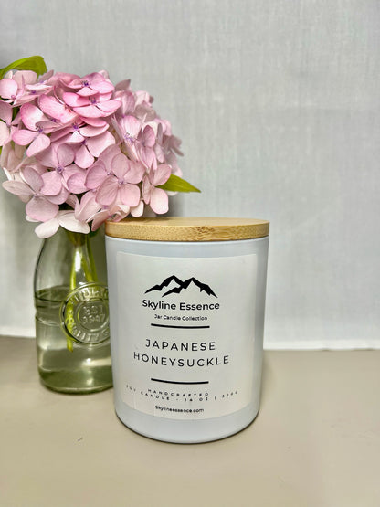Japanese Honeysuckle  - Matte White Jars