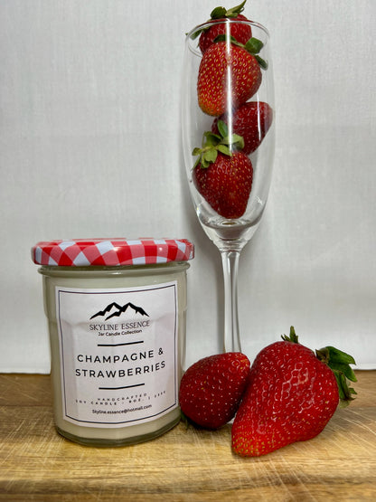 Champagne & Strawberries - Jam Jar