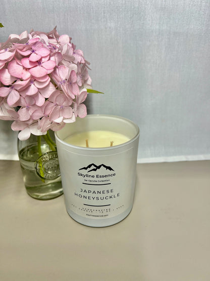 Japanese Honeysuckle  - Matte White Jars