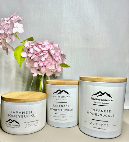 Japanese Honeysuckle  - Matte White Jars