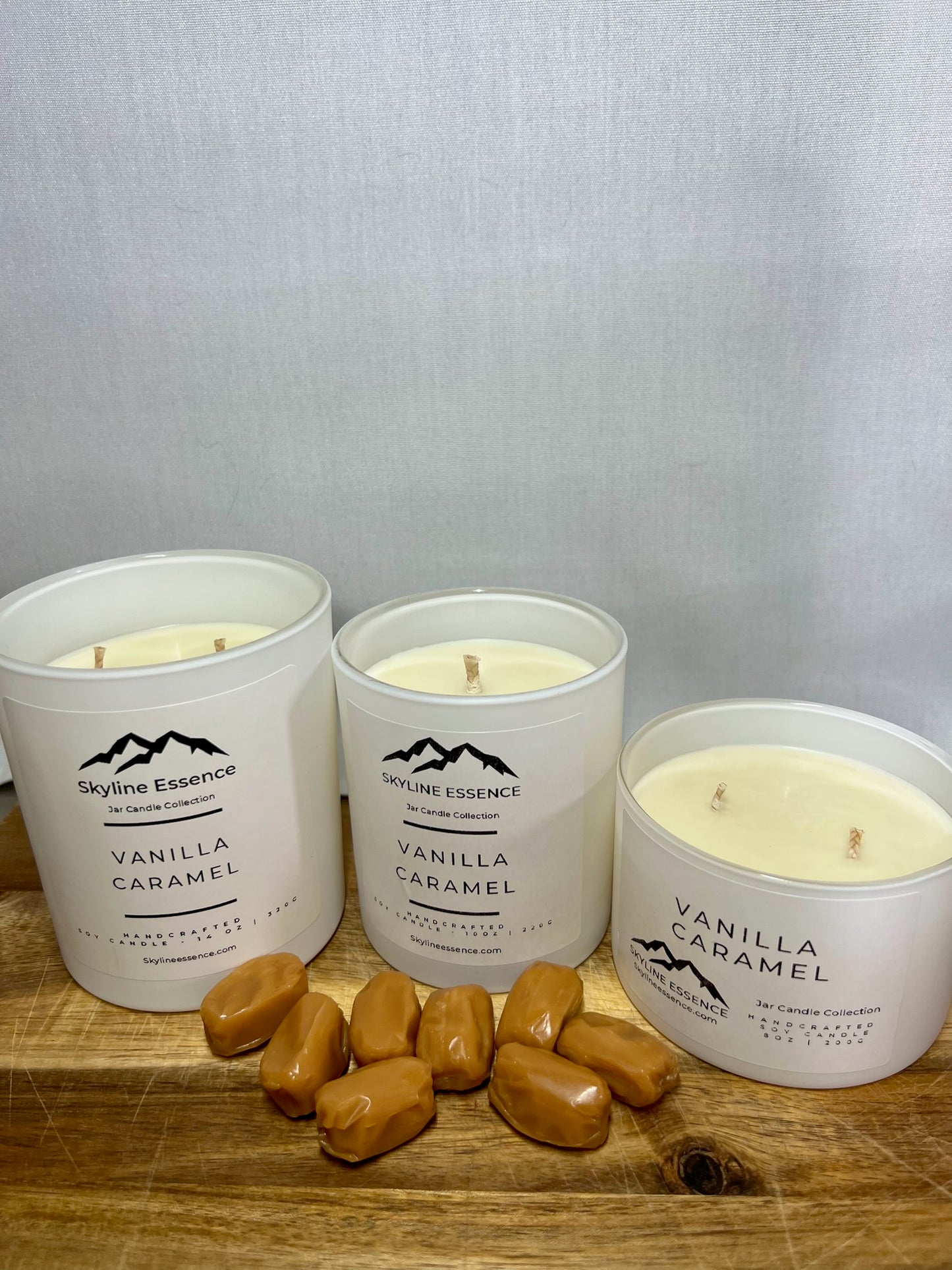 Vanilla Caramel - Matte White Jars