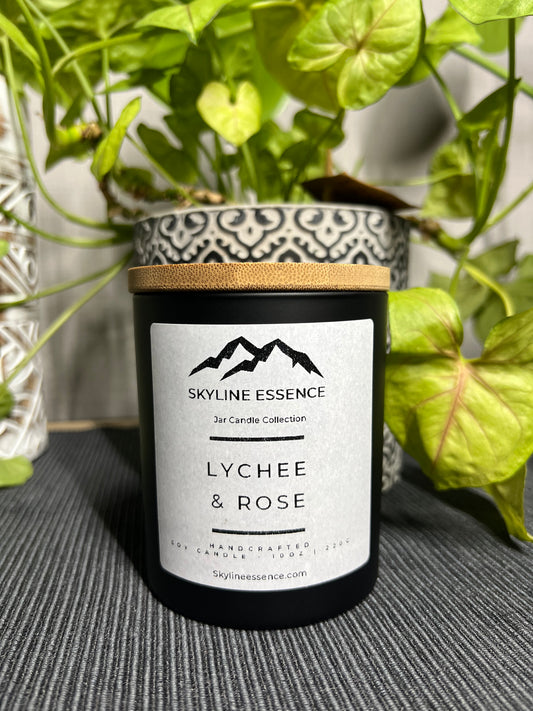 Lychee & Rose- Matte Black Jar