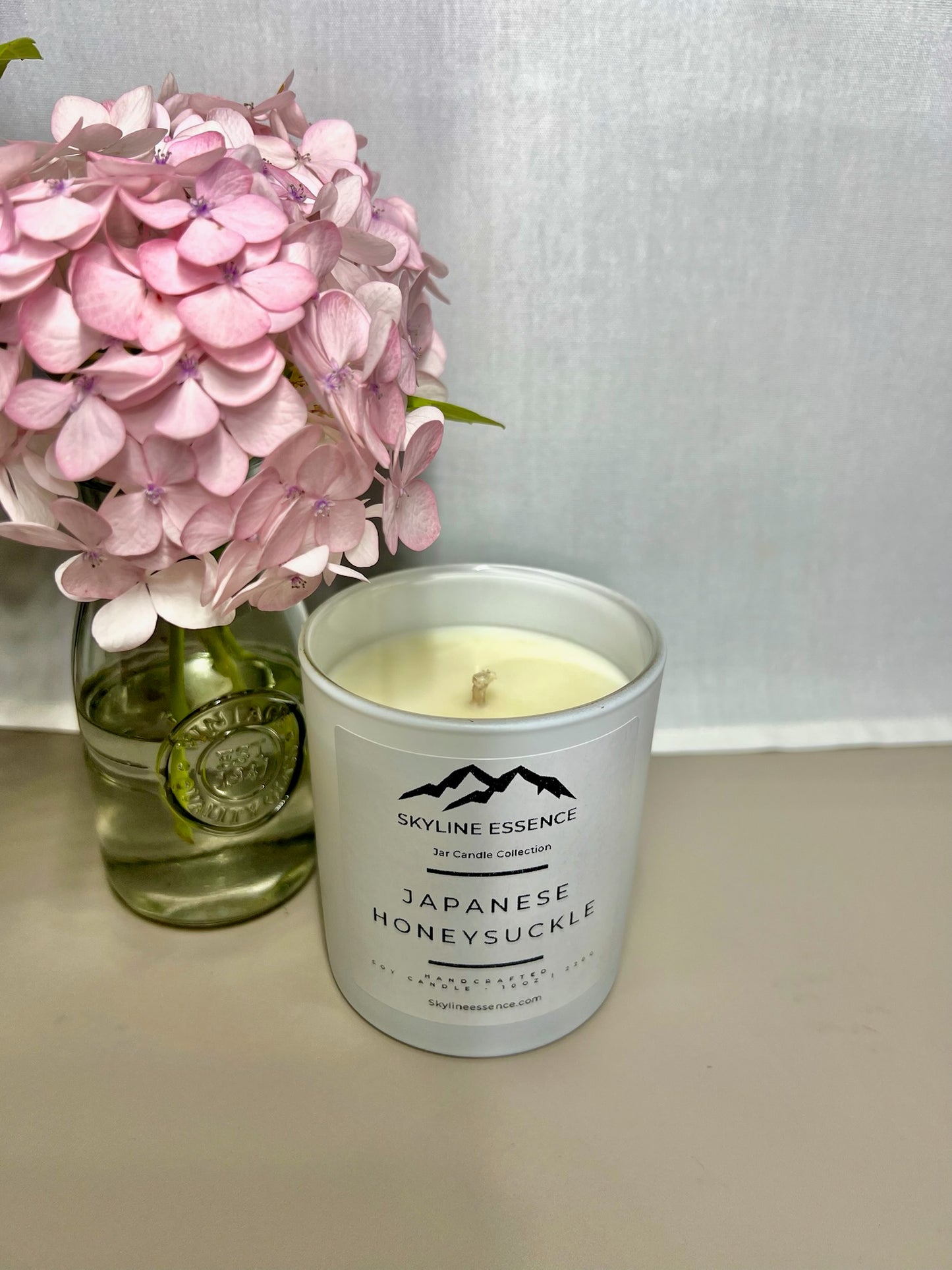 Japanese Honeysuckle  - Matte White Jars