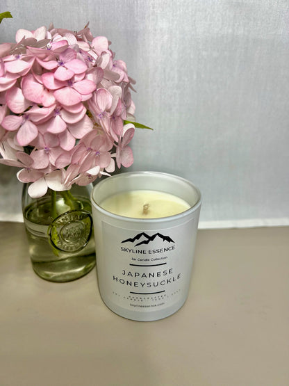 Japanese Honeysuckle  - Matte White Jars