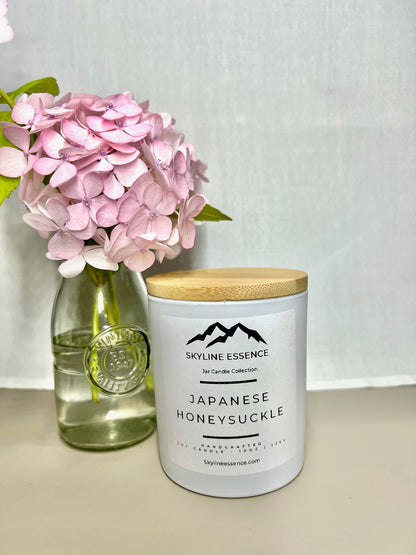 Japanese Honeysuckle  - Matte White Jars