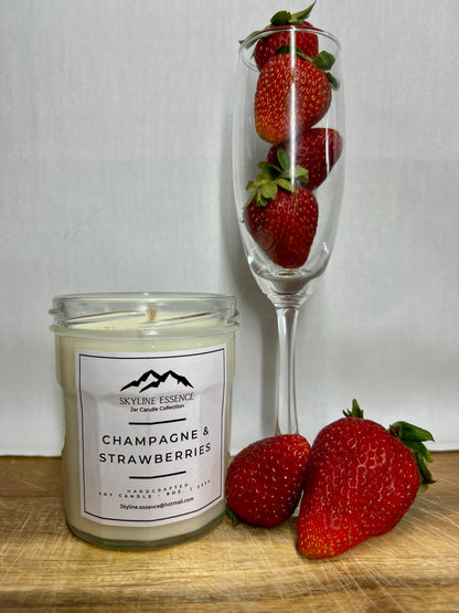 Champagne & Strawberries - Jam Jar