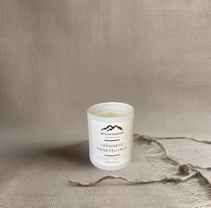 Japanese Honeysuckle - Matte White Jar